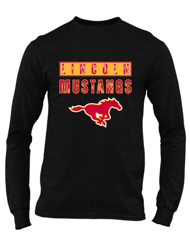 Abraham Lincoln Mustangs Mascot #9 Men's LS T-Shirt