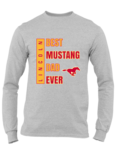 Abraham Lincoln Mustangs Best Mustang Dad Men's LS T-Shirt