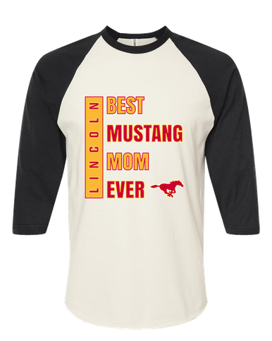 Abraham Lincoln Mustangs Best Mustang Mom Women's Baseball T-Shirt