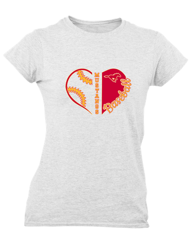 Abraham Lincoln Mustangs Heart Baseball Women's Premium SS T-Shirt