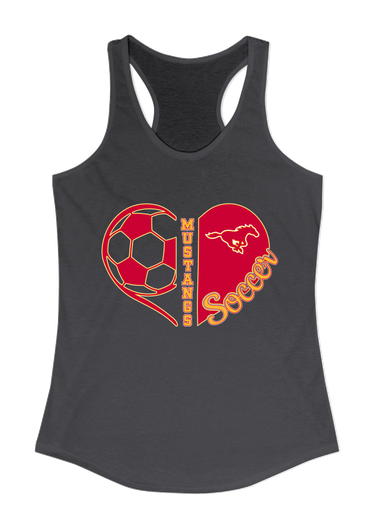 Abraham Lincoln Mustangs Heart Soccer Women's Tank Top