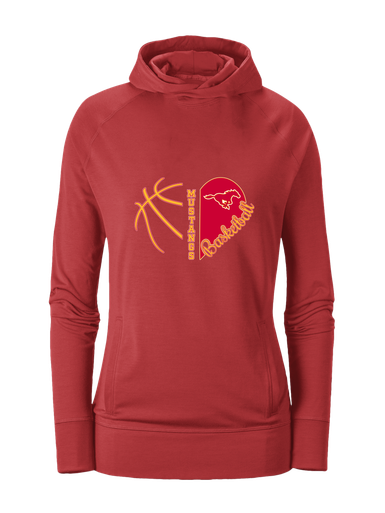 Abraham Lincoln Mustangs Heart Basketball Women's Hoodie