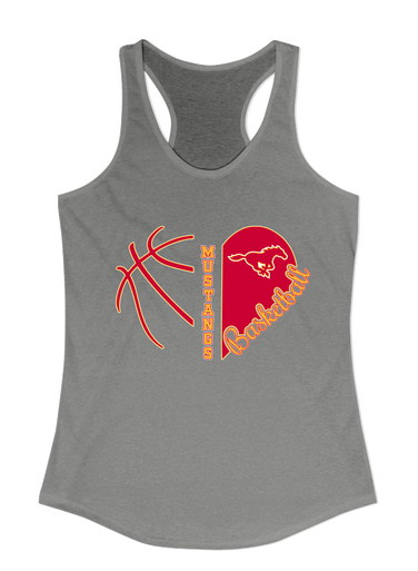 Abraham Lincoln Mustangs Heart Basketball Women's Tank Top