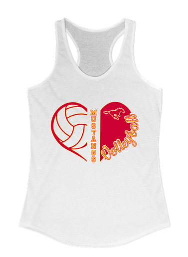 Abraham Lincoln Mustangs Heart Volleyball Women's Tank Top