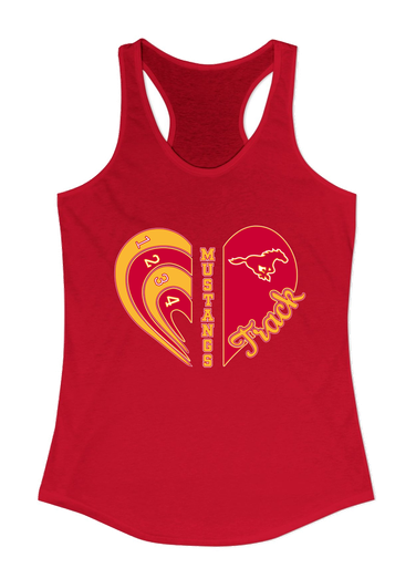Abraham Lincoln Mustangs Heart Track Women's Tank Top