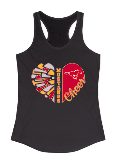 Abraham Lincoln Mustangs Heart Cheer Women's Tank Top