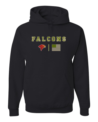 Torrey Pines Falcons Camo Flag Men's Premium Hoodie