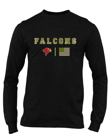 Torrey Pines Falcons Camo Flag Men's Premium LS T-Shirt
