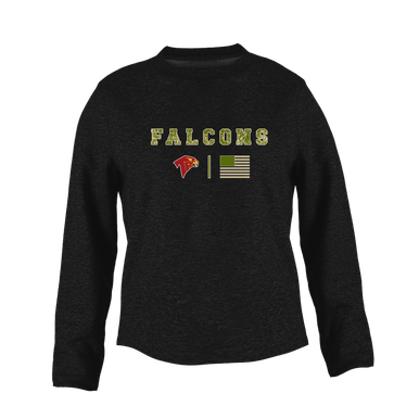 Torrey Pines Falcons Camo Flag Women's Sweatshirt