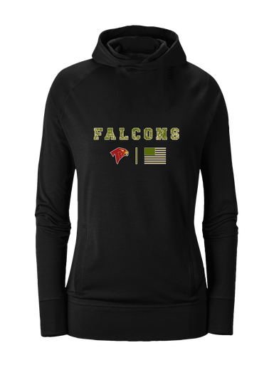 Torrey Pines Falcons Camo Flag Women's Hoodie
