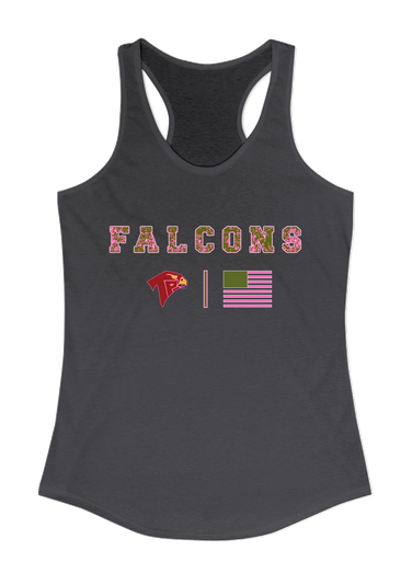 Torrey Pines Falcons Pink Camo Flag Women's Tank Top