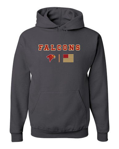 Torrey Pines Falcons Team Colors Flag Men's Premium Hoodie