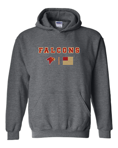 Torrey Pines Falcons Team Colors Flag Men's Hoodie