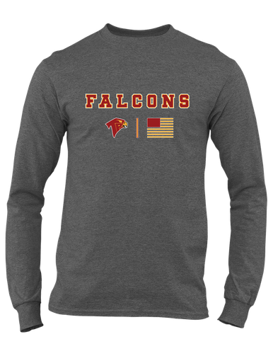 Torrey Pines Falcons Team Colors Flag Men's Premium LS T-Shirt