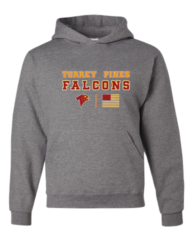 Torrey Pines Falcons Spirit Flag Men's Premium Hoodie
