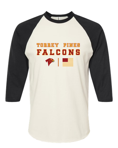 Torrey Pines Falcons Spirit Flag Women's Baseball T-Shirt