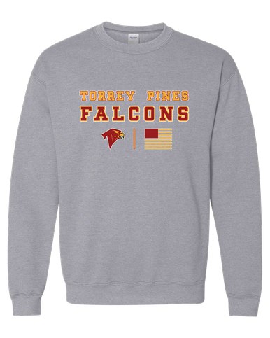 Torrey Pines Falcons Spirit Flag Men's Sweatshirt