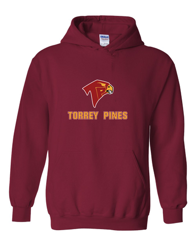 Torrey Pines Falcons Mascot #2 Men's Hoodie
