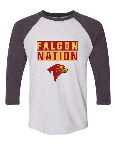 Torrey Pines Falcons Nation #1 Women's Baseball T-Shirt