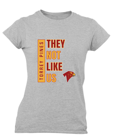Torrey Pines Falcons They Not Like Us #1 Women's Premium SS T-Shirt