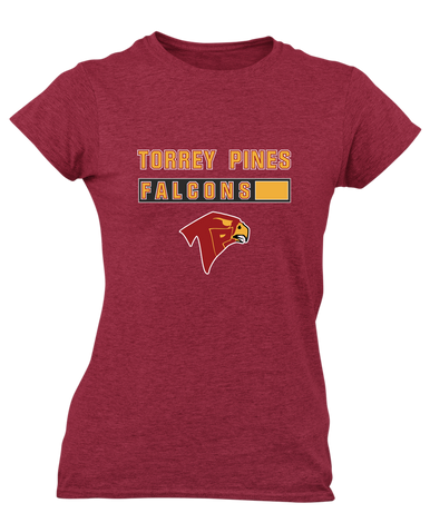 Torrey Pines Falcons Mascot #7 Women's Premium SS T-Shirt