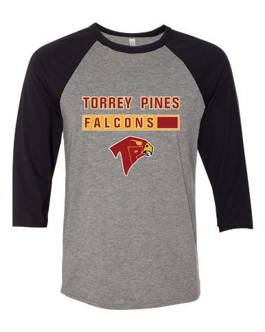 Torrey Pines Falcons Mascot #7 Women's Baseball T-Shirt
