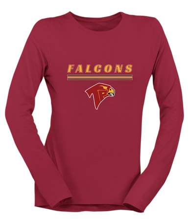 Torrey Pines Falcons Mascot #8 Women's Premium LS T-Shirt