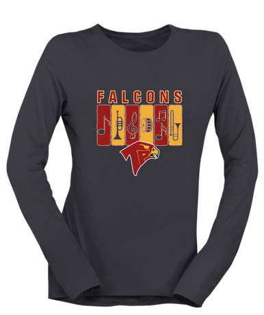 Torrey Pines Falcons Band # 2 Women's LS T-Shirt