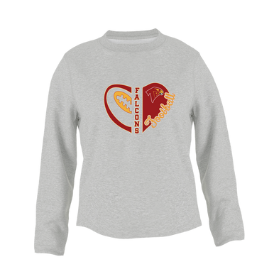 Torrey Pines Falcons Heart Football Women's Sweatshirt