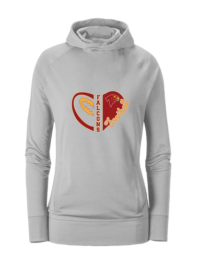 Torrey Pines Falcons Heart Football Women's Hoodie