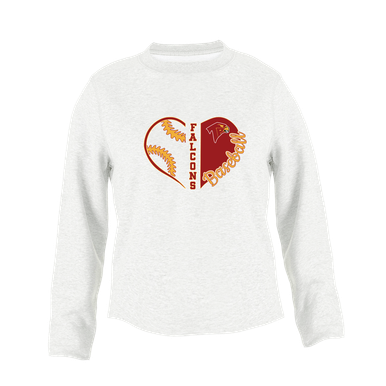 Torrey Pines Falcons Heart Baseball Women's Sweatshirt