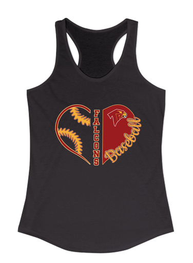 Torrey Pines Falcons Heart Baseball Women's Tank Top