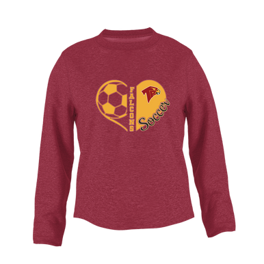 Torrey Pines Falcons Heart Soccer Women's Sweatshirt