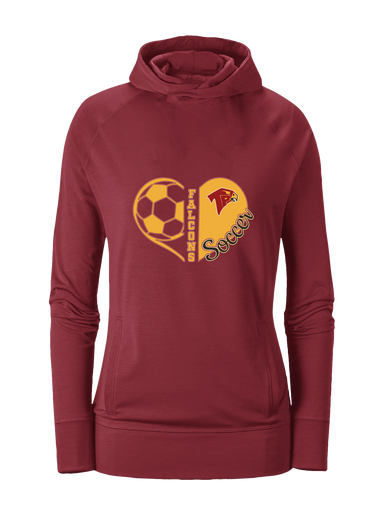 Torrey Pines Falcons Heart Soccer Women's Hoodie