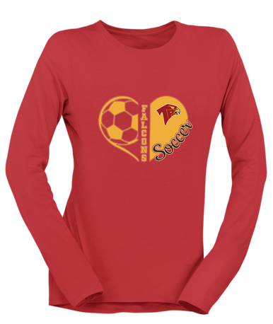 Torrey Pines Falcons Heart Soccer Women's LS T-Shirt