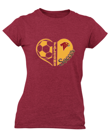 Torrey Pines Falcons Heart Soccer Women's SS T-Shirt