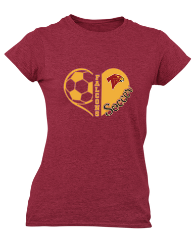 Torrey Pines Falcons Heart Soccer Women's Premium SS T-Shirt