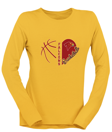 Torrey Pines Falcons Heart Basketball Women's LS T-Shirt