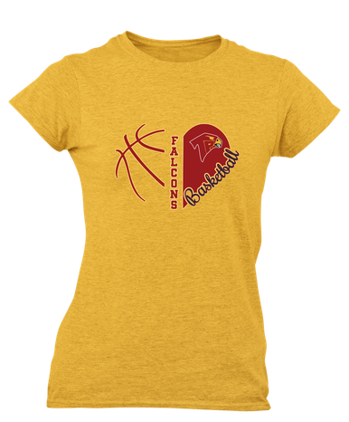 Torrey Pines Falcons Heart Basketball Women's SS T-Shirt