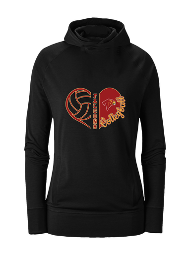 Torrey Pines Falcons Heart Volleyball Women's Hoodie