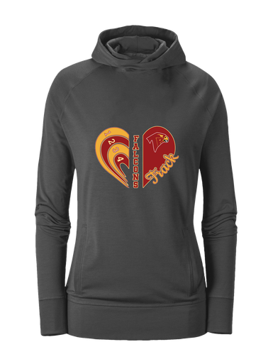 Torrey Pines Falcons Heart Track Women's Hoodie