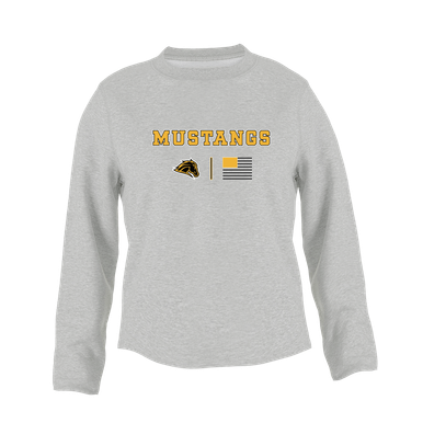 Metea Valley Mustangs Team Colors Flag Women's Sweatshirt