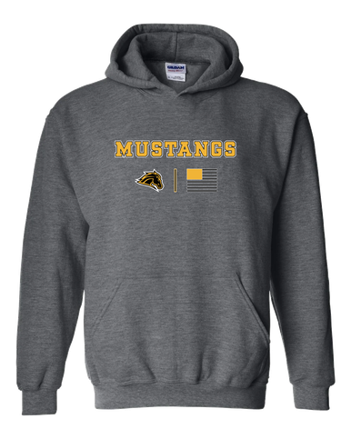 Metea Valley Mustangs Team Colors Flag Men's Hoodie