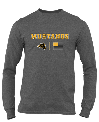 Metea Valley Mustangs Team Colors Flag Men's Premium LS T-Shirt