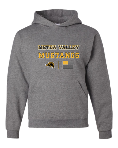 Metea Valley Mustangs Spirit Flag Men's Premium Hoodie