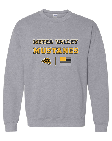 Metea Valley Mustangs Spirit Flag Men's Sweatshirt