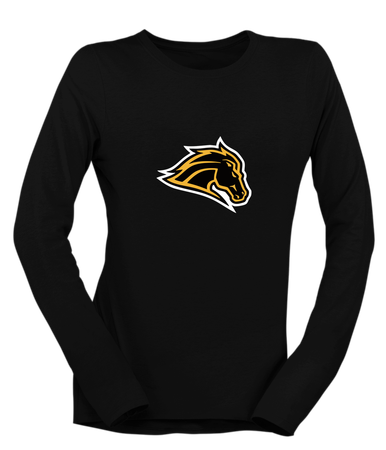 Metea Valley Mustangs Mascot #1 Women's Premium LS T-Shirt