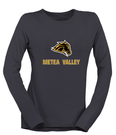 Metea Valley Mustangs Mascot #2 Women's Premium LS T-Shirt