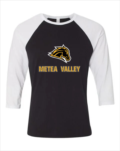 Metea Valley Mustangs Mascot #2 Men's Baseball T-Shirt