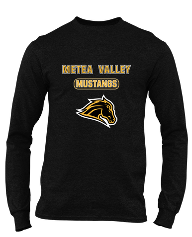 Metea Valley Mustangs Mascot #3 Men's LS T-Shirt